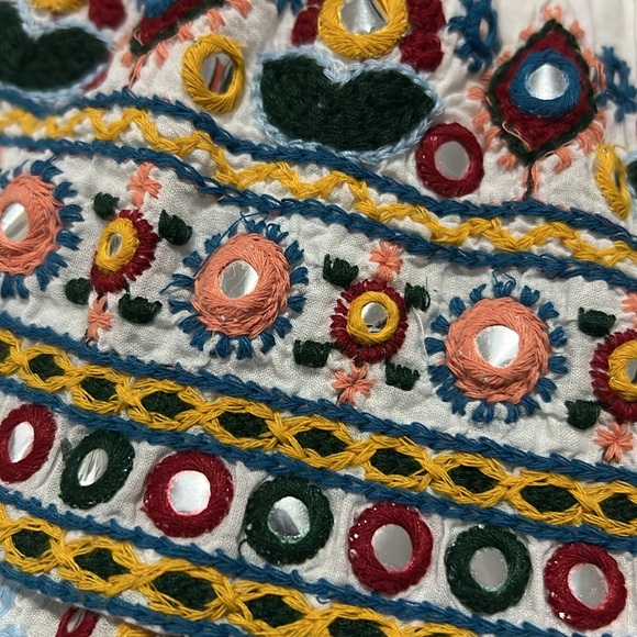 NWOT 0044 ZARA WOMAN SKIRT WITH CONTRAST WITH EMBROIDERY SZ S 5107/248 sz M NEW - Picture 6 of 6